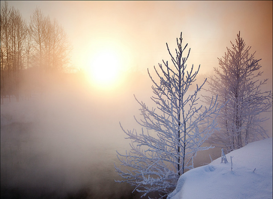 Sunrise over edge of misty river Sunrise over edge of misty river by Dmitry Mordolff