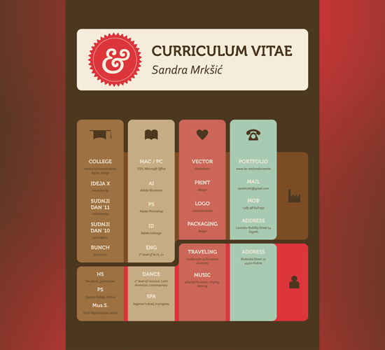 Curriculum Vitae by Sandra Mrkšić