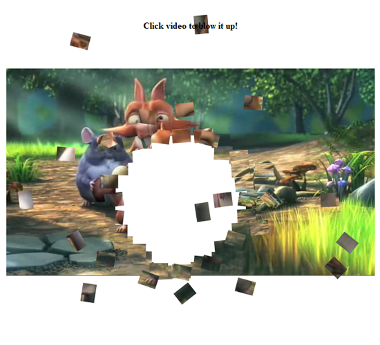 Blowing Up HTML5 Video and Mapping it into 3D Space