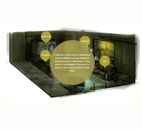 Isometric interactive interior guide