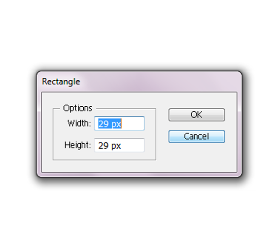 29px by 29px Rectangle with Stainless Steel Gradient