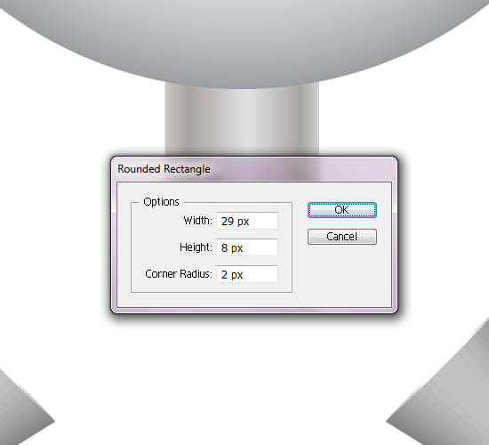 29px by 8px with 2px corner radius