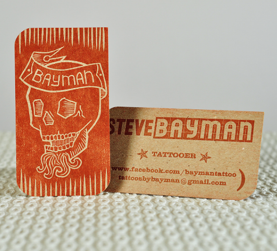 Steven Bayman Letterpress Business Card by Twotone Press Steven Bayman Letterpress Business Card by Twotone Press