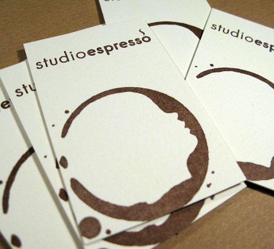 Studio Espresso Letterpress Business Card by Elegante Press Studio Espresso Letterpress Business Card by Elegante Press