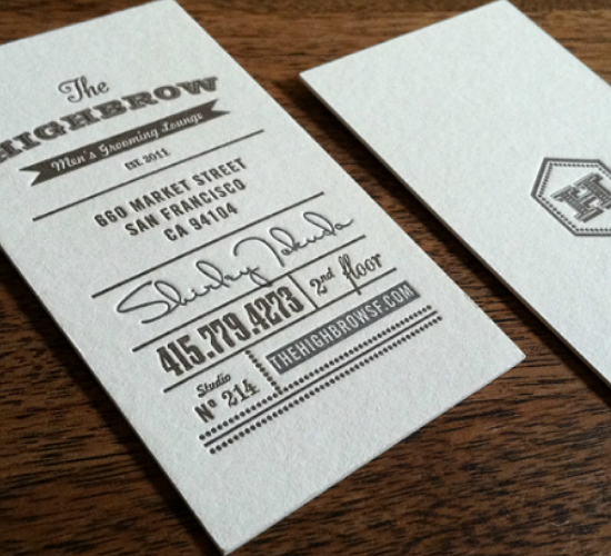 The Highbrow Grooming Lounge Business Card The Highbrow Grooming Lounge Business Card