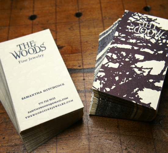 The Woods Letterpress Business Card by Smokeproof The Woods Letterpress Business Card by Smokeproof