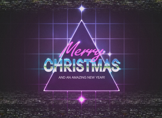 80s Christmas Artwork in Photoshop