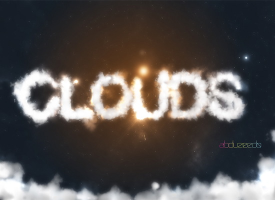 Photoshop Quick Tips #6: Cloudy Text
