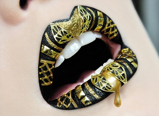 Golden Black Lips by Alex Keen