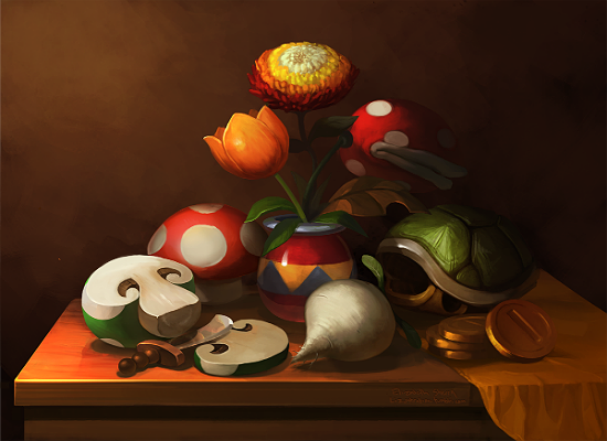 Mario Still Life by Elizabeth Sherry