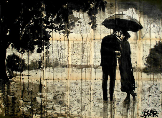 Rainy Day Rendezvous by Loui Jover